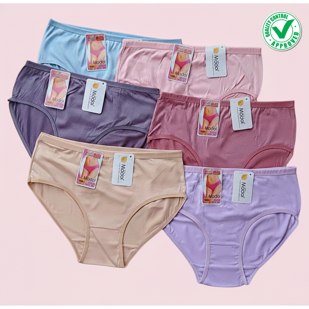 Premium Modal Hipster Panties for Women (Pack of 6) – Ultra-Soft, Seamless & Breathable Imported Comfort