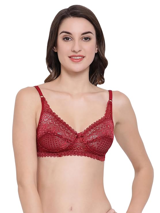 Lace Bralette – Unlined Non-Padded Bra for Natural Support - Net Bra