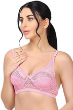 Lace Bralette – Unlined Non-Padded Bra for Natural Support - Net Bra