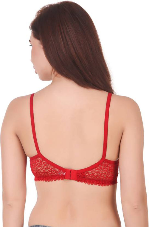 Lace Bralette – Unlined Non-Padded Bra for Natural Support - Net Bra