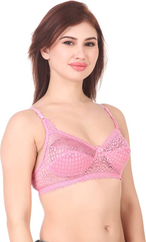 Lace Bralette – Unlined Non-Padded Bra for Natural Support - Net Bra