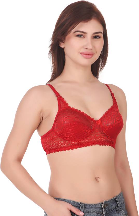 Lace Bralette – Unlined Non-Padded Bra for Natural Support - Net Bra