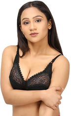 Lace Bralette – Unlined Non-Padded Bra for Natural Support - Net Bra