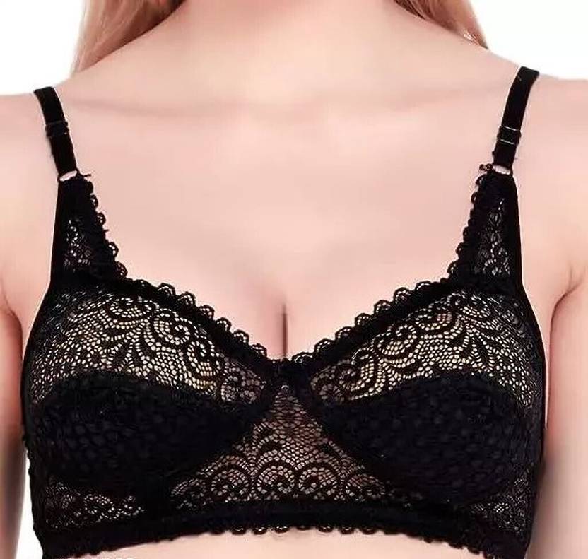 Lace Bralette – Unlined Non-Padded Bra for Natural Support - Net Bra